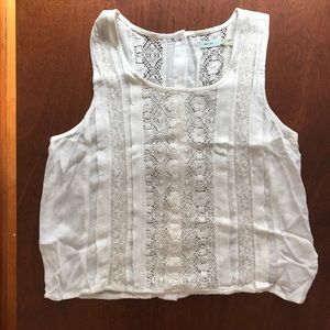 Never Worn Urban Kimchi Blue Crop Lace Tank - M